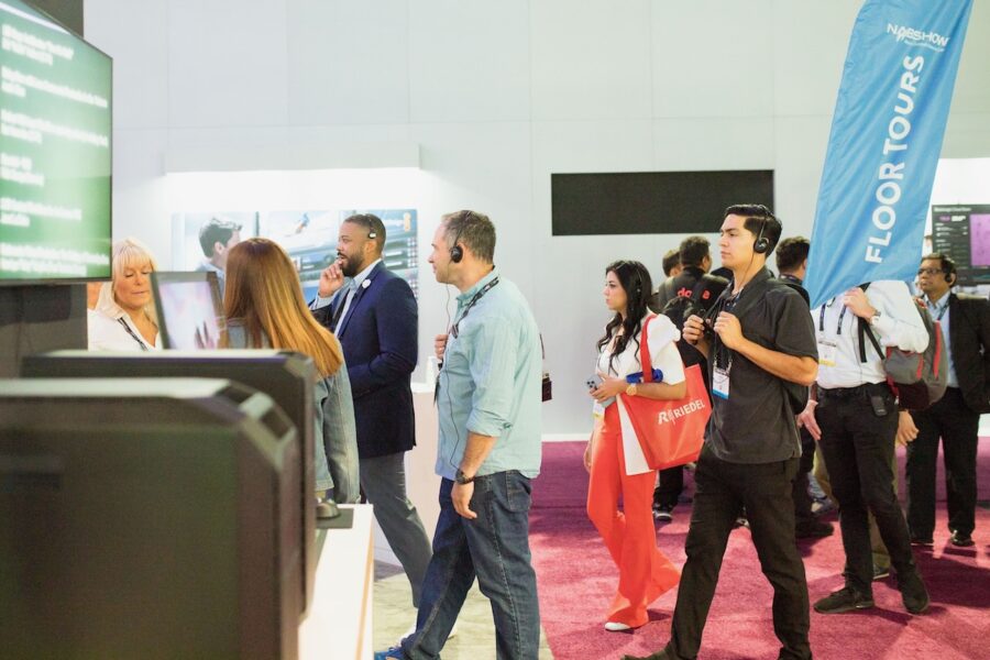 Bryndan D. Moore leading Data tours at NAB Show 2023